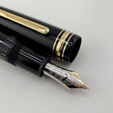 Montblanc Meisterstuck Black Resin #149 (Largest) Fountain Pen - Medium 14kt Gold Nib