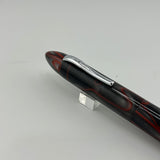 Ranga India Torpedo Grey swirl red marble  - Fountain Pen