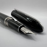 Louis Vuitton Black Lacquer Fountain Pen - Fine 18kt Gold Nib