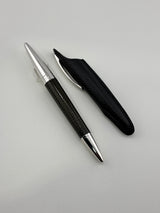 Jorg Hysek Fountain Pen - Carbon Fiber &  Rhodium Plating -  Medium 18kt Gold Nib