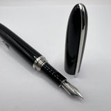 Louis Vuitton Black Lacquer Fountain Pen - Fine 18kt Gold Nib