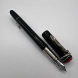 Montblanc Heritage Rouge Et Noir Black Fountain Pen  - Fine 14kt Gold Nib