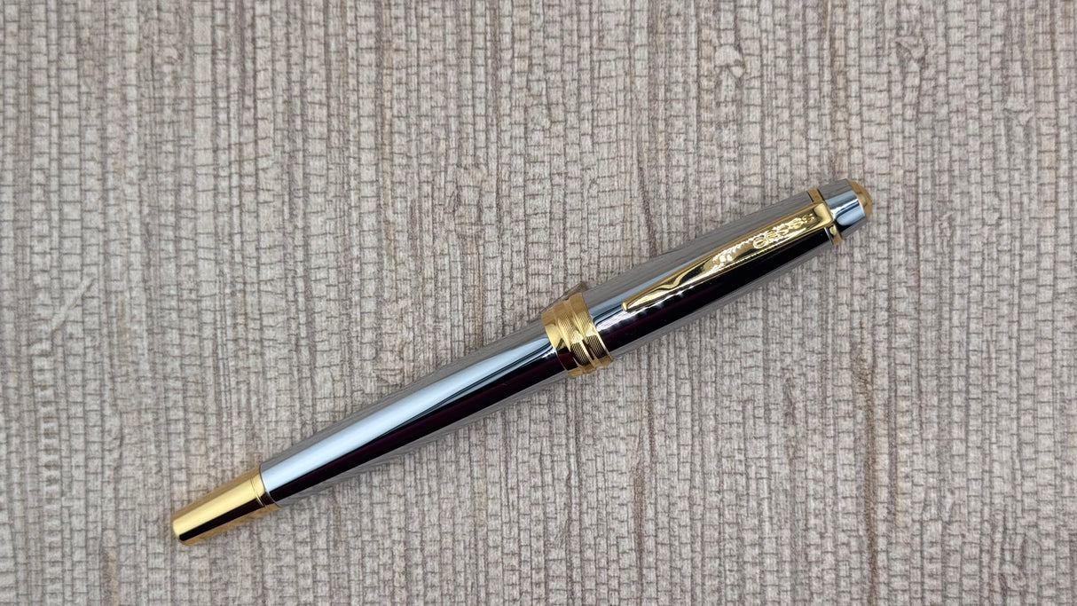 Cross Bailey Medalist in a polished Chrome with Gold-Plated Trim - Fountain Pen