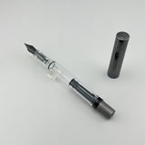 Monteverde MP1 Transparent Coal  Grey ruthenium trim - Fountain Pen