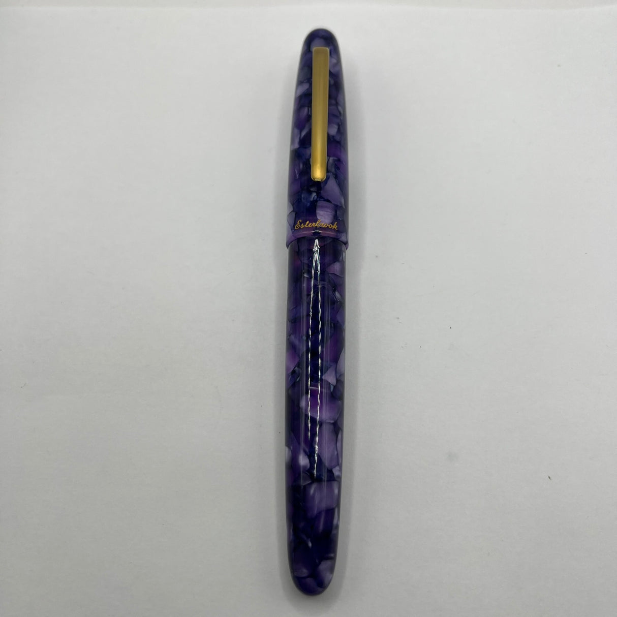 Esterbrook Estie Lilac Marble Oversized Fountain Pen -  Medium Gold-Plated Nib