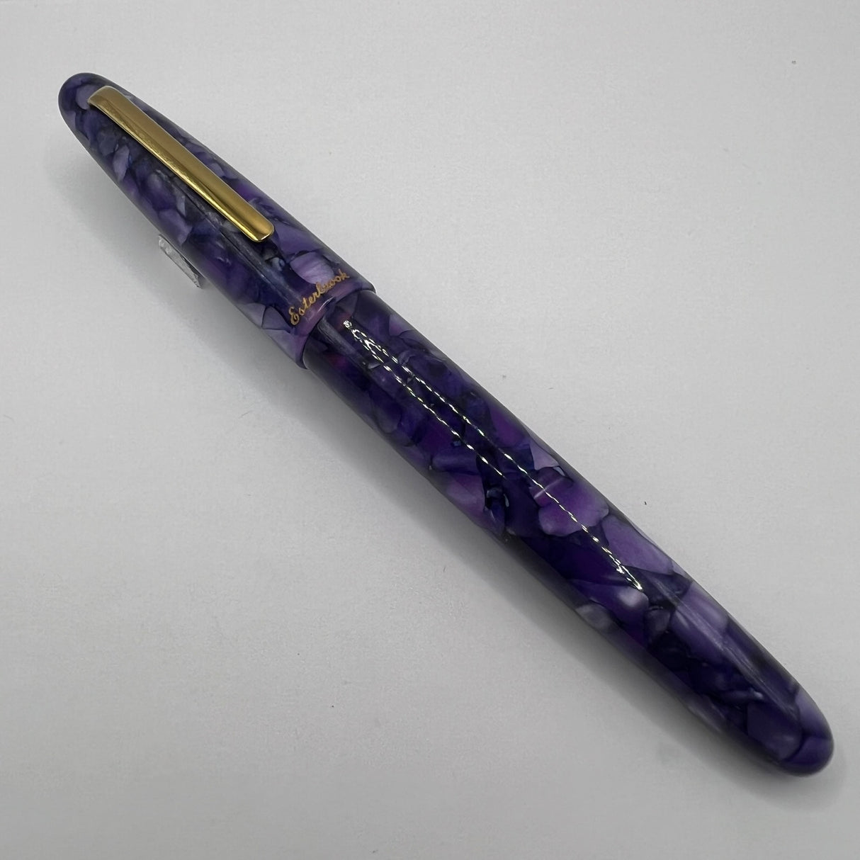 Esterbrook Estie Lilac Marble Oversized Fountain Pen -  Medium Gold-Plated Nib