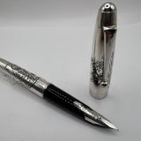 Pilot Sterling Silver Tiger Fountain Pen - Fine 18kt Gold Nib