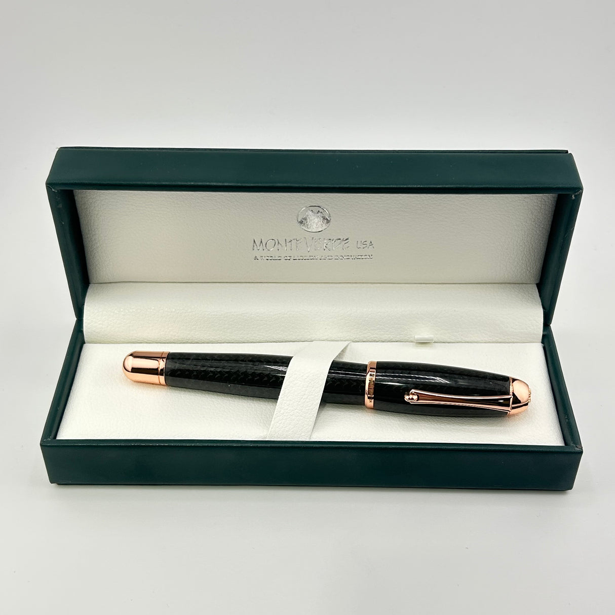 Monteverde Super Mega Carbon Fiber Rose Gold  FLEX NIB - Fountain Pen