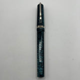 Visconti Wall Street Glittering Blue Celluloid Fountain Pen  - Fine 14kt Gold Nib