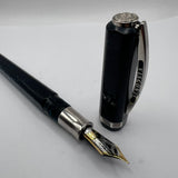 Visconti Wall Street Glittering Blue Celluloid Fountain Pen  - Fine 14kt Gold Nib