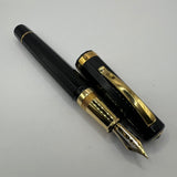 OMAS Arte Italiana Oversized Black Paragon Fountain Pen - Medium 18kt Gold Nib