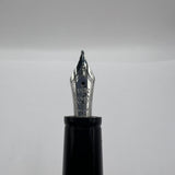 Montblanc Boheme Sterling Silver Barleycorn Retractable Nib Fountain Pen  - Medium 18kt Gold Nib