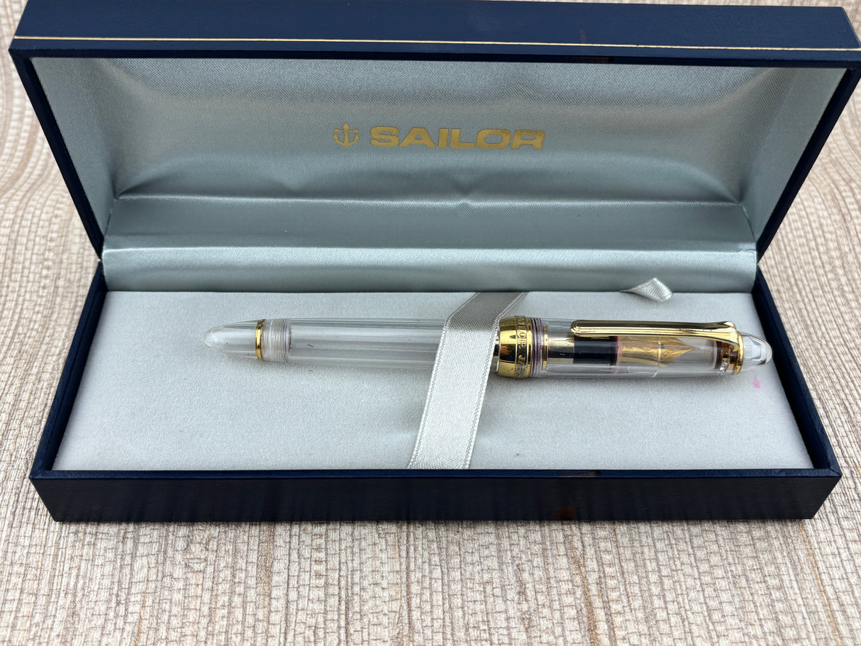 Sailor 1911  Standard Size Clear Demonstrator 14K Gold Nib - Fountain Pen
