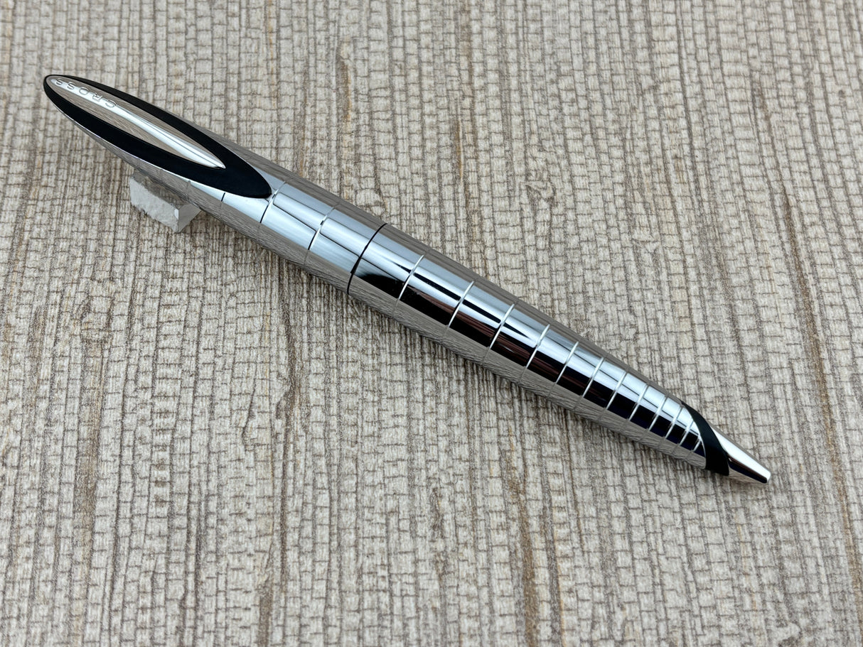Cross Verve Radial Chrome with Charcoal Accents Circa 2000  - Ballpoint Pen