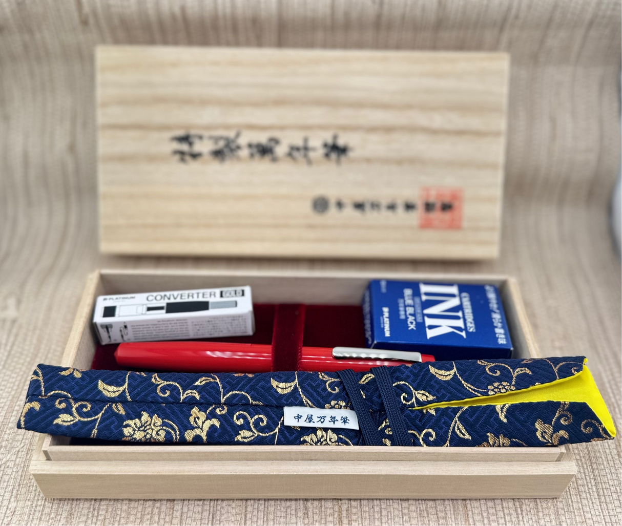 Nakaya Naka-ai Writer Shu Polished Rhodium clip Elastic nib !!- Fountain Pen
