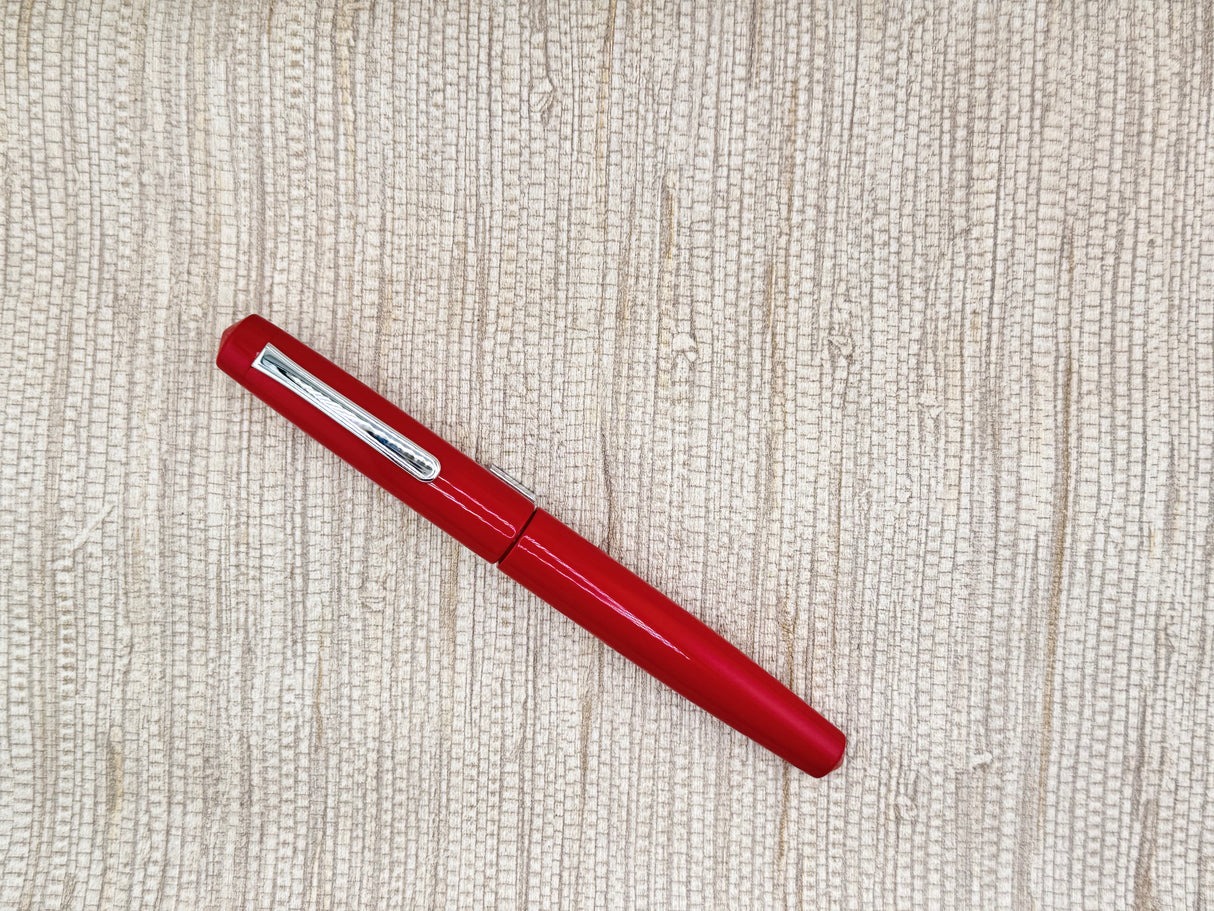 Nakaya Naka-ai Writer Shu Polished Rhodium clip Elastic nib !!- Fountain Pen