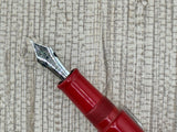 Nakaya Naka-ai Writer Shu Polished Rhodium clip Elastic nib !!- Fountain Pen