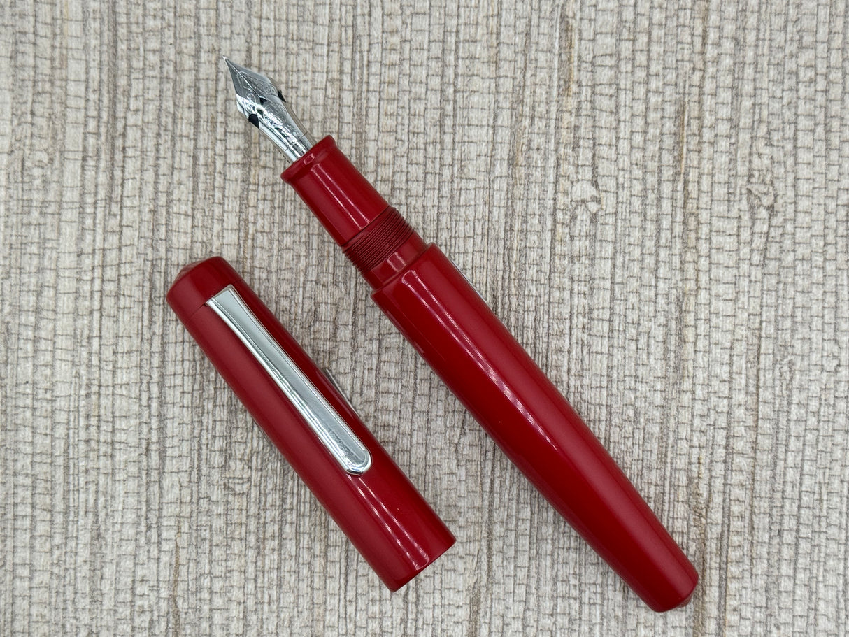 Nakaya Naka-ai Writer Shu Polished Rhodium clip Elastic nib !!- Fountain Pen