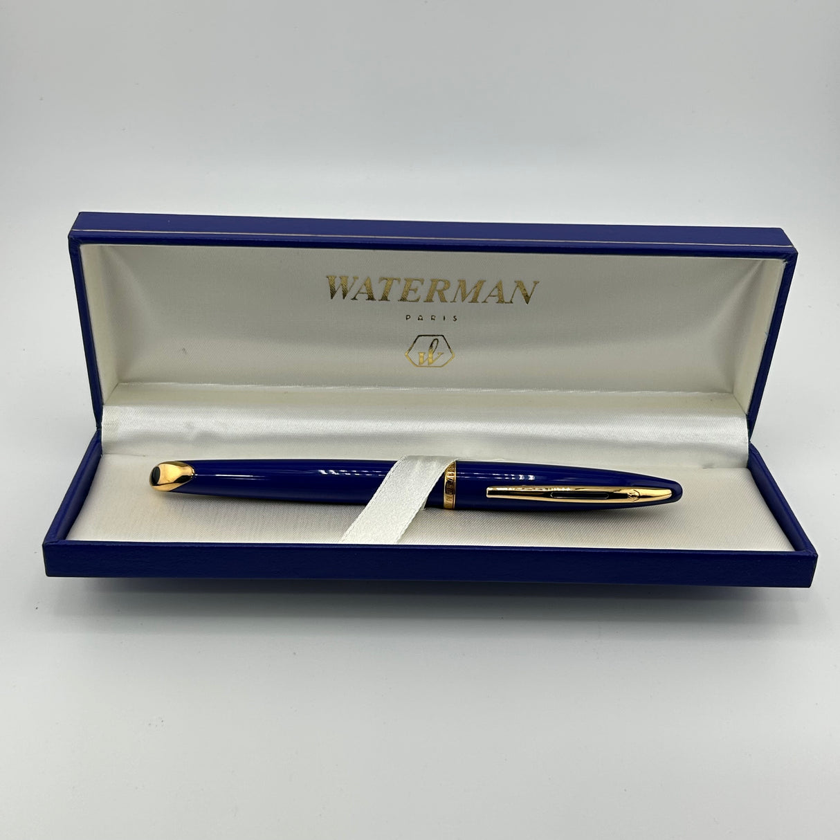 Waterman Carene Royal  Blue of France Gold trim Boxed - Roller Ball