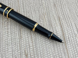 Waterman Expert Black Gold Trim  - Rollerball Pen
