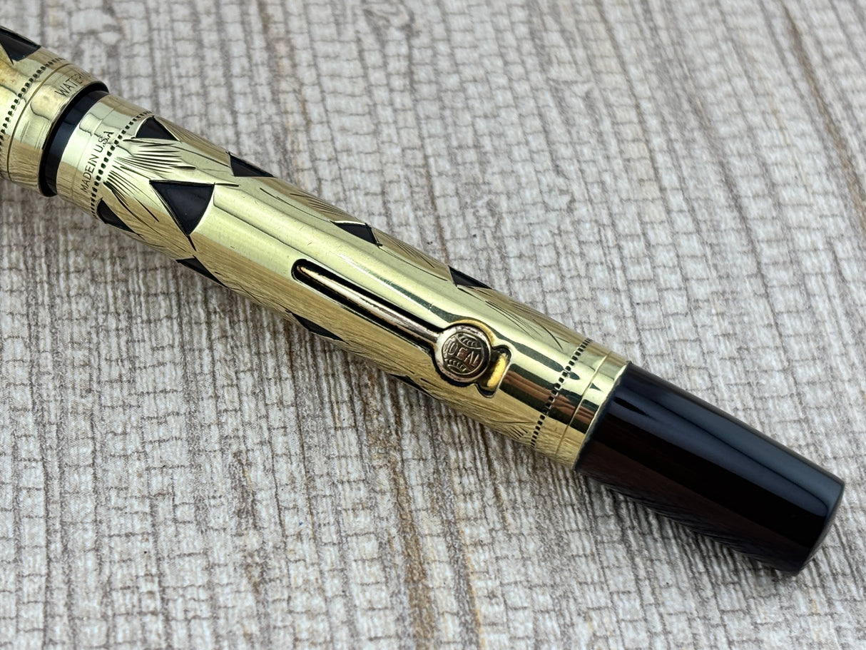 Waterman 0552 Basketweave Gold filled circa 1920  - Fountain Pen