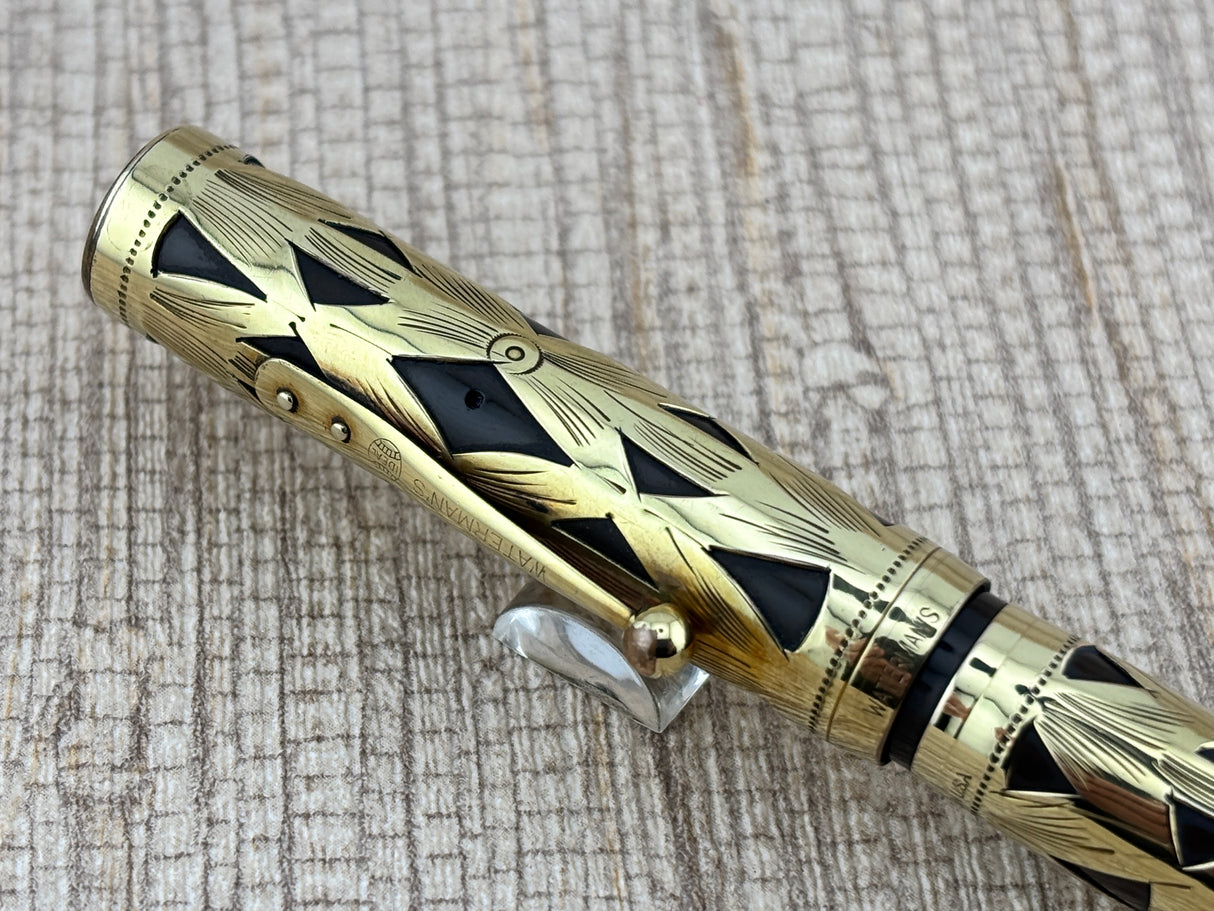 Waterman 0552 Basketweave Gold filled circa 1920  - Fountain Pen