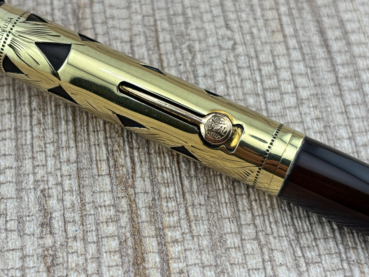 Waterman 0552 Basketweave Gold filled circa 1920  - Fountain Pen