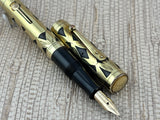 Waterman 0552 Basketweave Gold filled circa 1920  - Fountain Pen