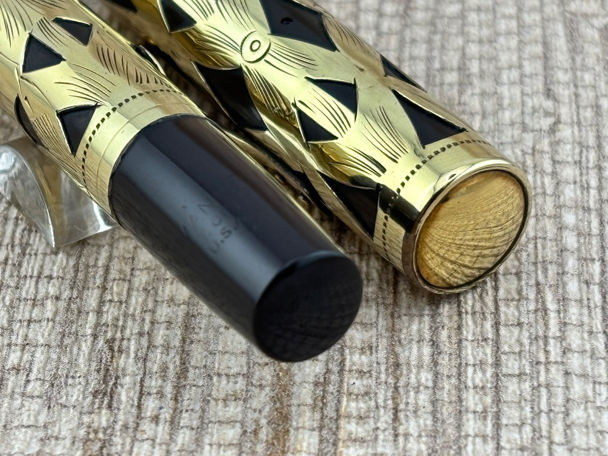 Waterman 0552 Basketweave Gold filled circa 1920  - Fountain Pen
