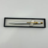 Caran d'Ache 849 Silver Satin and Gold - Ballpoint