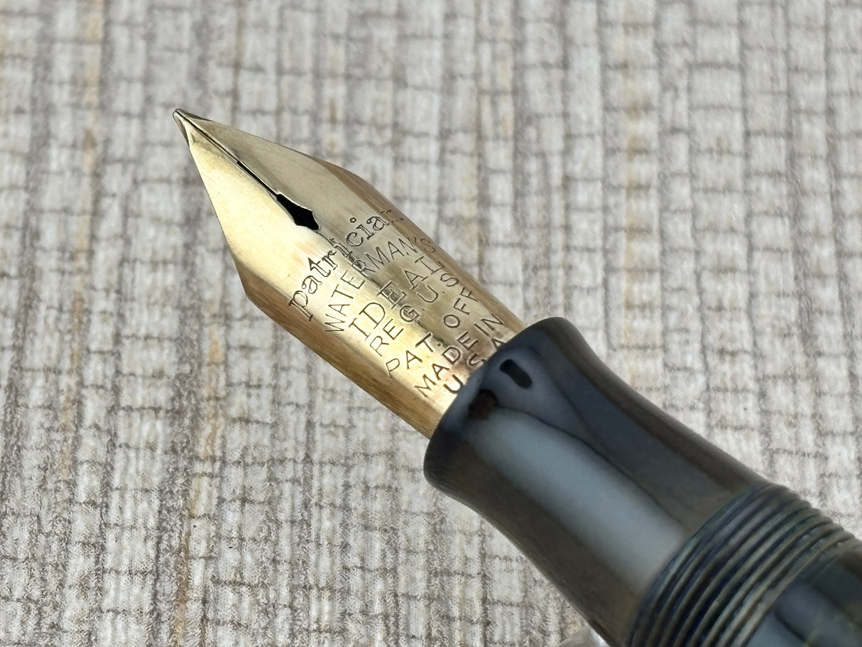 Waterman Patrician Moss Agate Rare In This Condition! - Fountain Pen