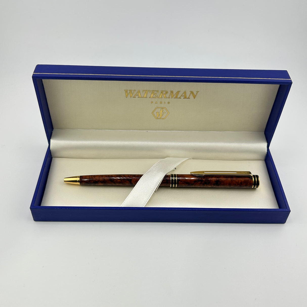 Waterman Exclusive brown marble lacquer circa 1990  - Ballpoint