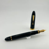 Omas Ogiva Traveller  Black Vegetal Resin Fluted  - Fountain pen