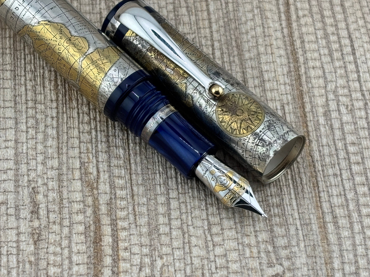 Montegrappa GEA 2001 Limited Edition #157/2001 Fountain Pen - Fine 18kt Gold Nib