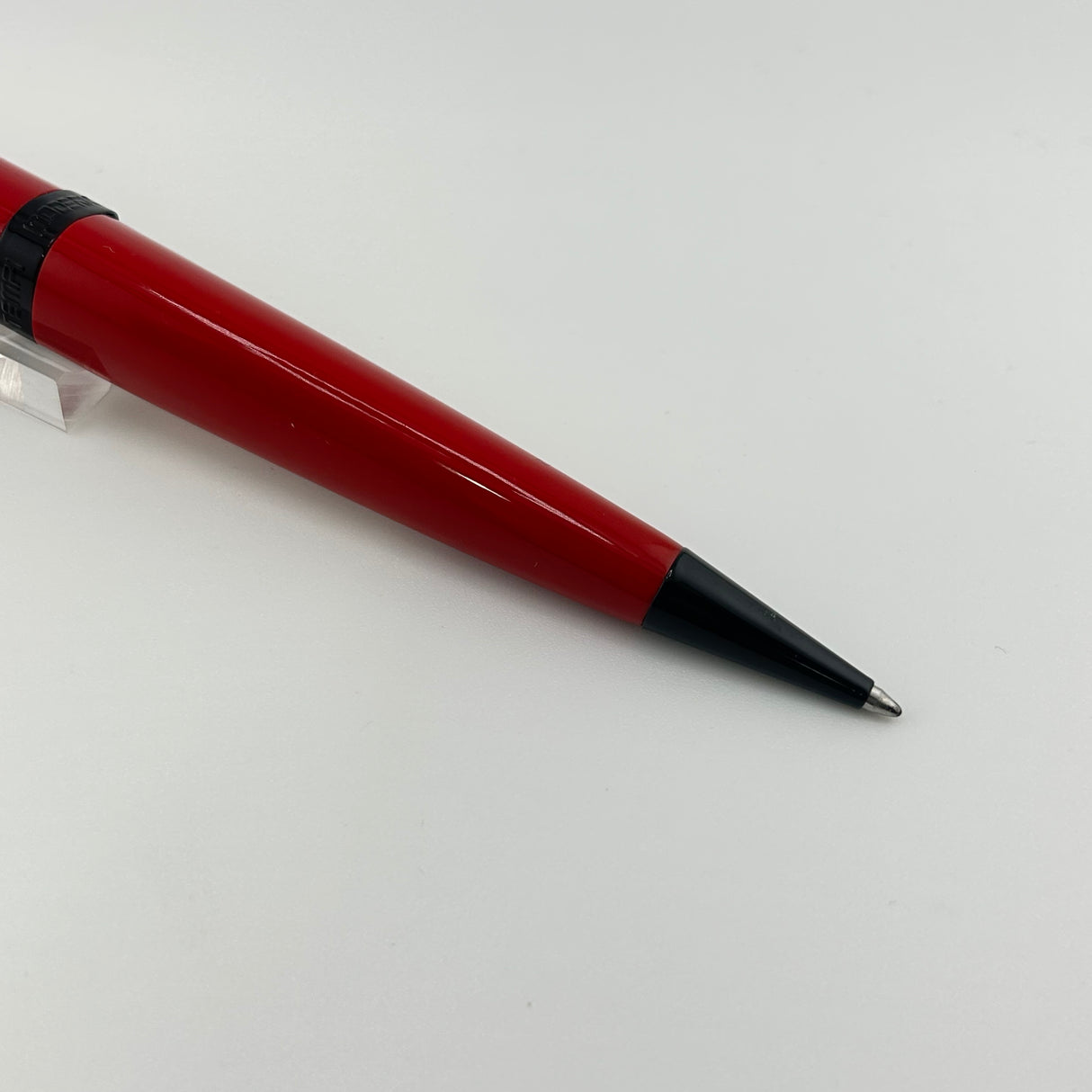 Pineider Modern Times Triangular Red black trim - Ballpoint Twist Pen
