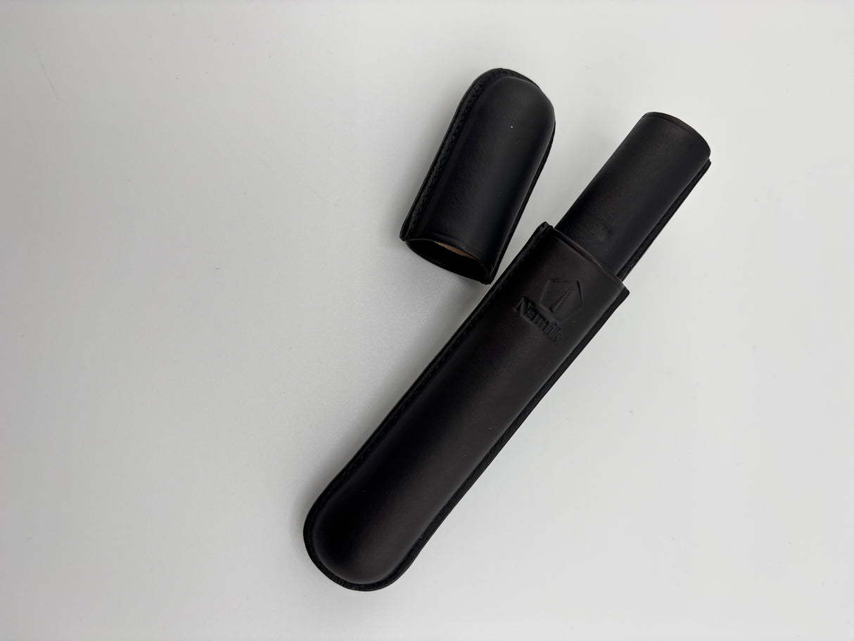 Namiki leather black pen pouch