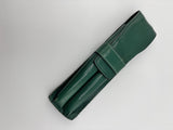 Fahrneys leather Green pen pouch