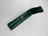 Fahrneys leather Green pen pouch