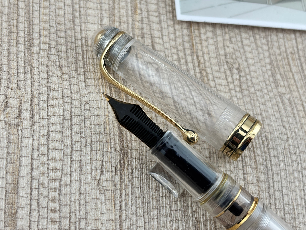 Aurora 88 Anniversario Clear Demonstrator Limited Edition #102/188 Fountain Pen - Extra Fine 18kt Gold Nib
