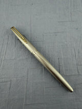 Waterman CF Full Sterling Silver 925 Barleycorn Made in France 18k Gold Nib - Fountain Pen