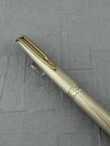 Waterman CF Full Sterling Silver 925 Barleycorn Made in France 18k Gold Nib - Fountain Pen