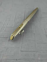 Waterman CF Full Sterling Silver 925 Barleycorn Made in France 18k Gold Nib - Fountain Pen