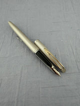 Waterman CF Full Sterling Silver 925 Barleycorn Made in France 18k Gold Nib - Fountain Pen