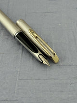 Waterman CF Full Sterling Silver 925 Barleycorn Made in France 18k Gold Nib - Fountain Pen