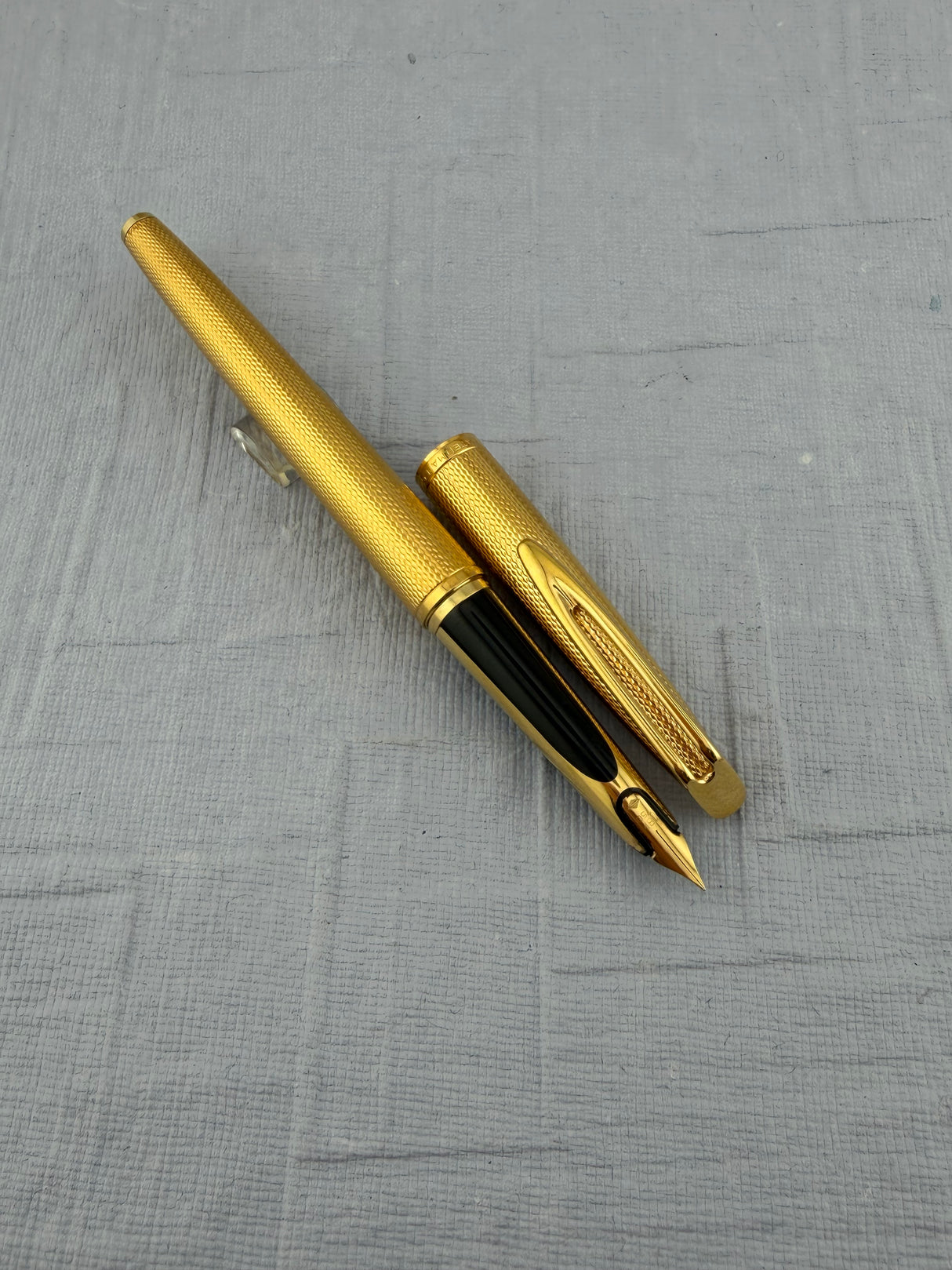 Waterman CF Gold Plated 18k Barleycorn Made in France 18k Gold Nib - Fountain Pen