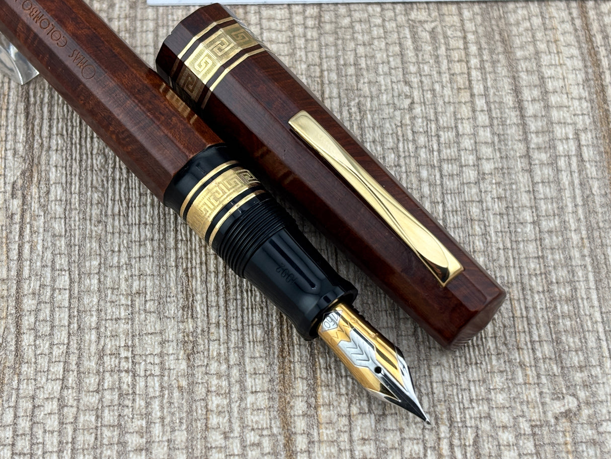 OMAS Cristoforo Colombo II Limited Edition Briarwood  Fountain Pen - Fine 18kt Gold Nib