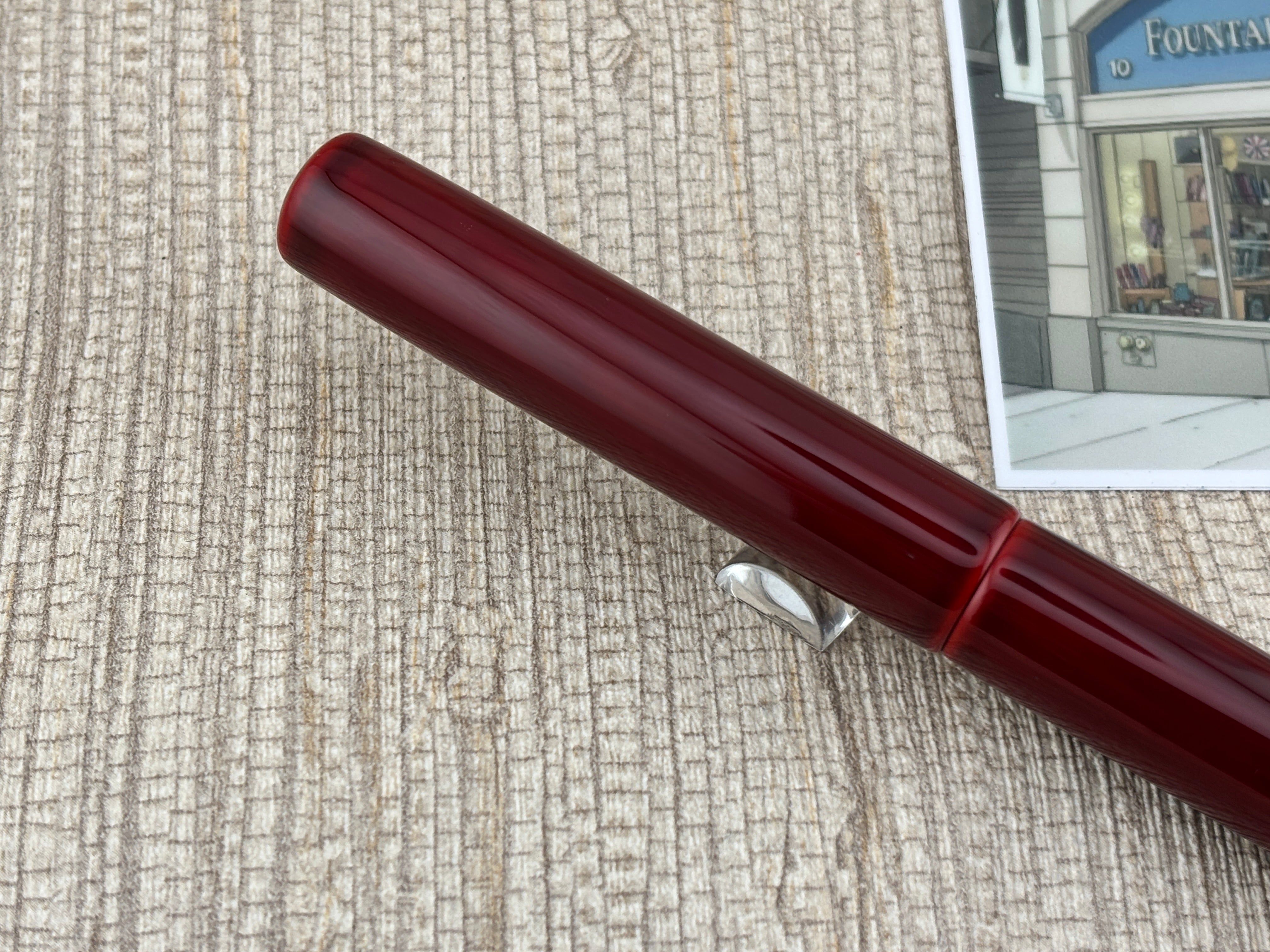 Nakaya Desk Pen Aka Tamenuri New Condition Extra Broad Stub Nib