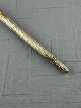 Waterman CF Crocodile Finish Full Sterling Silver 925 Made in France 18k Gold Nib - Fountain Pen