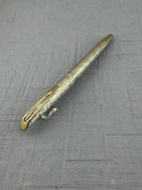 Waterman CF Crocodile Finish Full Sterling Silver 925 Made in France 18k Gold Nib - Fountain Pen
