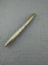 Waterman CF Crocodile Finish Full Sterling Silver 925 Made in France 18k Gold Nib - Fountain Pen